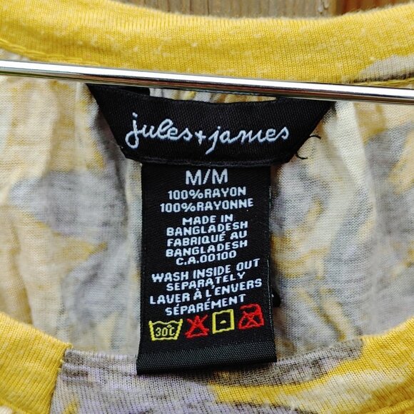 PRETTY RETRO Jules and James Floral Blouse Flutter Sleeves Women's Medium - Picture 2 of 3